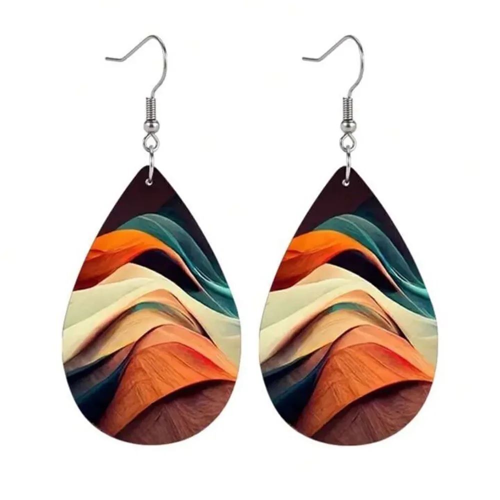 Teardrop Mountain Fall Earrings 🍁